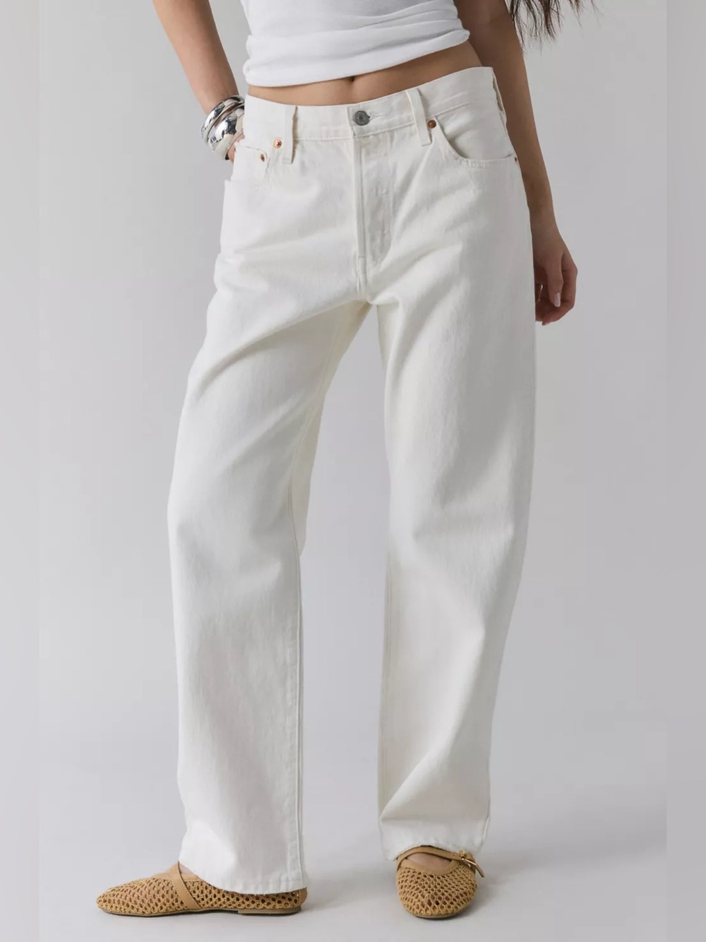 Levi's 501 ‘90s Jeans in White Ecru Booper - Women’s Size 29 W x 30 L - Picture 5 of 6